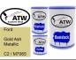 Preview: Ford, Gold Ash Metallic, C2 / M7065: 500ml Lackdose + 500ml Klarlack + 250ml Härter - Set, von ATW Autoteile West.